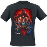 Stranger Things T-shirt - Season 5 - Poster - M tot 4XL - voor Mannen - zwart