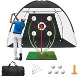 Stripe Golf Oefennet Multi Target met Mat en 5 Ballen