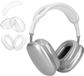 kwmobile 3-in-1 Hoofdtelefoonhoes voor Apple AirPods Max / AirPods Max 2 Hoesje - 360° TPU-hoes voor hoofdtelefoon - transparant