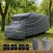 Farosun Caravanafdekking, 4-laagse beschermhoes voor camper, weerbestendig en ademend, uv-bestendig, scheurvast en weerbestendig, hagelbeschermingszeil voor winter en zomer, 700 x 235 x 270 cm