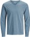 JACK&JONES - JJESPLIT NECK TEE LS NOOS - Hommes - Polos - XL - Coupe ajustée - Coton - Manches longues - Mountain Spring