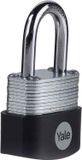 Yale Y115B Conventioneel hangslot 30 mm Gelamineerd staal U-vormig Gehard staal Grijs, Zwart 1 stuk(s)
