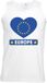 Bellatio Decorations Europa singlet shirt/ tanktop met Europese vlag in hart wit heren XL