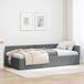 vidaXL - Hoek - Bed - Frame - Donkergrijs - 90 - x - 200 - cm - Stof