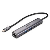 Lindy 43385 USB Type-C Interface Hub, 10000 Mbit/s, Grijs