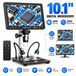 NONE Icecat Onderhoudsgereedschap HDMI digitale microscoop 2000X DM12 10,1" HD IPS 20MP muntmicroscoop voor foutmunten LCD soldeervergrootglas voor telefoon, computer, horloge, laptop, deurbel, bril