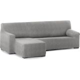 ECOMMERC3 Bankhoes voor chaise long, korte mouw links, zeer elastisch, dagelijkse bescherming en pasvorm, overtrek voor chaise long, lichtgrijs, ademend en economisch