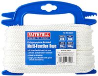 Faithfull ROSENBERG Multifunctioneel Touw 4mm x 20m - Wit