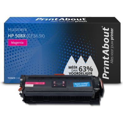 PrintAbout Huismerk HP 508X (CF363X) Toner Magenta Hoge capaciteit | Compatibel