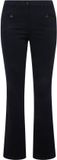 Ulla Popken - Dames - Basic stretchbroek Mony kleurecht licht smal toelopend - Marine - Maat 23