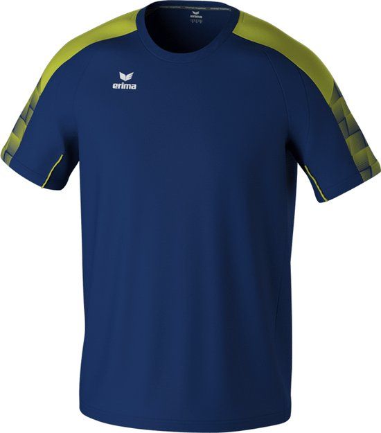 Erima Evo Star T-Shirt Heren - Marine / Geel - Maat M