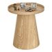 Atmosphera bijzettafel Hercyna - lichte houtskleur - rond - H50 x D45 cm - hout