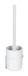 WENKO Turbo-Loc® toiletset Carpino, wc-borstelhouder van hoogwaardige kunststof voor bevestiging zonder boren op gladde oppervlakken, wc-borstel met flexibele afdekking, metalen wandhouder, wit