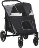 PawHut Hundewagen Stahl Oxford-Gewebe Grau 112L x 65B x 100H cm