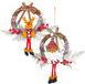 Unyqoos® Set de deux couronnes de Noël décoratives avec des éléments festifs pour la maison