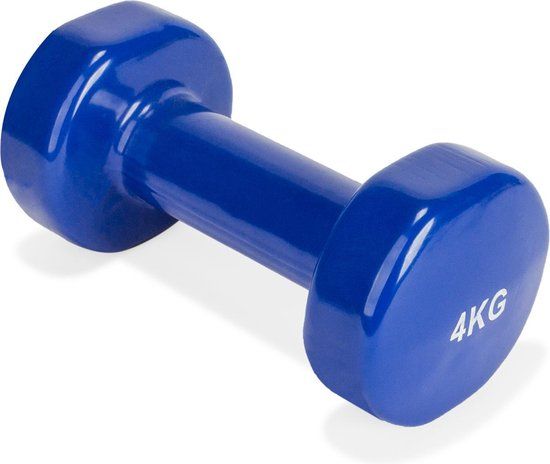 VirtuFit Vinyl Dumbbell Pro - 4 kg - Blauw