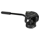 Manfrotto 128RC Testa Fluida a Base Piatta, Attacco Rapido Controbilanciamento Fisso, per Video con DSLR e Videocamere, in Alluminio, Nero