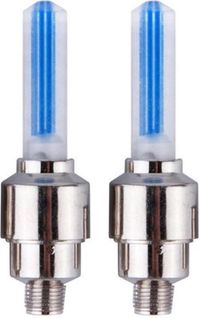 BestGadgets4U Fietsverlichting Set LED - Blauw - 2x LED Lamp - Ventiel Stop - 20m Bereik - 150 Branduren