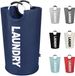 DOKEHOM 125L Grand panier à linge pliable (7 couleurs), sac à linge pliable, sac à vêtements (bleu foncé, XL) JETABLE