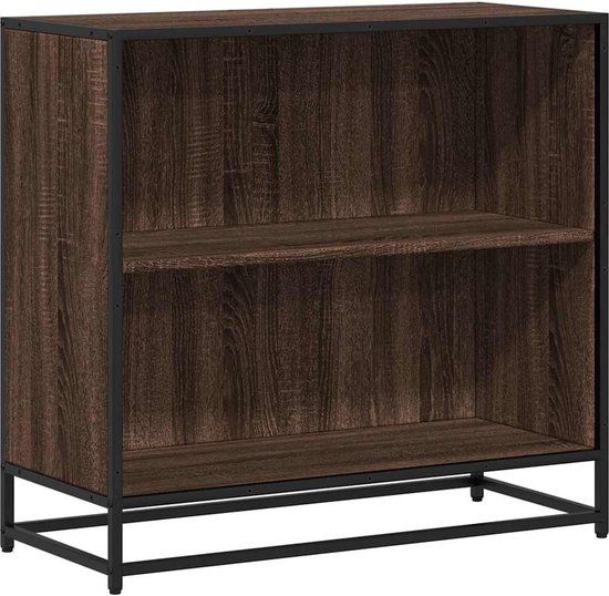 vidaXL Boekenkast - 80,5x35x76 cm - Bewerkt Hout - Bruin Eikenkleur