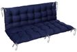 Banc de jardin coussin avec dossier réglable - Bleu 150 x 100 cm