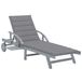 vidaXL Fauteuil met gecapitonneerde zitting, acaciahout, grijs