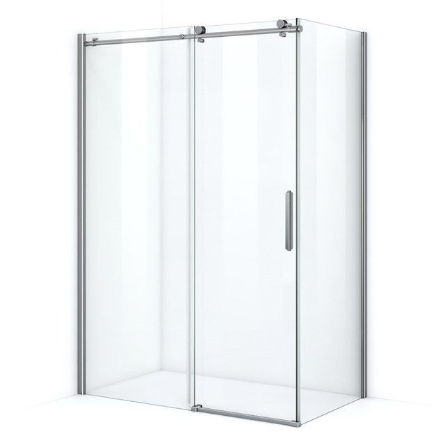 Maxaro Douchecabine Crystal Allure 140x80cm met Schuifdeur Rond Rollersysteem