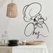 Sticker Mural Cuisine Chef 87x118 Cm Noir