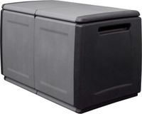 vidaXL Tuinbox 230 l 96x53x57 cm donkergrijs en zwart