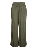 Pieces Wide leg broek PCPIA LINNENMIX Deep Lichen Green L