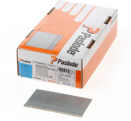 Paslode Afwerkbrads F16 verzinkt 1.60 x 45mm