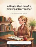 A Day in the Life of a Kindergarten Teacher: A Cozy Coloring Book to Say Thank You