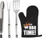 Merkloos BBQ/barbecue gereedschap set 3-delig RVS