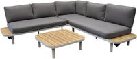 AVH-Collectie Amore platform hoek loungeset 2 delig latte zand aluminium