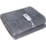 Tomado TEB1803G - Elektrische bovendeken 1 persoons - Warmtedeken - Omslagdeken - Superzachte fleece stof - 180 x 130 cm