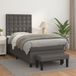 Maison Exclusive - Lit boxspring avec matelas gris 100x200 cm Simili cuir