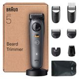Braun Baardtrimmer Series 5, draadloze baardtrimmer heren, BT5565, grijs
