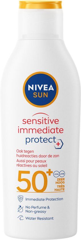 NIVEA SUN Sensitive Immediate Protect Zonnebrand Melk SPF 50+ - 200ml