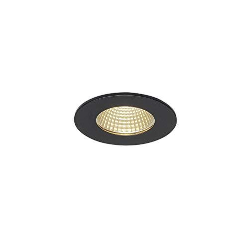 SLV plafondinbouwarmatuur PATTA-I / verlichting voor wanden, wegen, ingangen, ledspot buiten, inbouwarmatuur outdoor, tuinlamp, plafondspot / IP20/IP65 3000K 11 W 910 lm zwart dimbaar 38 graden