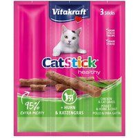 Vitakraft Cat Stick Mini - Kip & Kattengras - 8 + 2 gratis