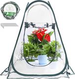 Merkloos / Sans marque Famanu Pop-up broeikastent voor tuinplanten - bescherming tegen vorst - 1 stuk - PVC - 70 x 70 x 80 cm
