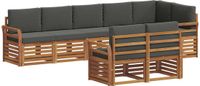 vidaXL - Buiten - bank - set - 8 - st - Natuurlijk - en - Antraciet - Polyester