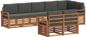 vidaXL - Extérieur - canapé - set - 8 - pcs - Naturel - et - Anthracite - Polyester