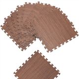 DEUBA GmbH & Co. KG Puzzelmat Set van 8 – Vloerbescherming 45x45cm – Houtlook