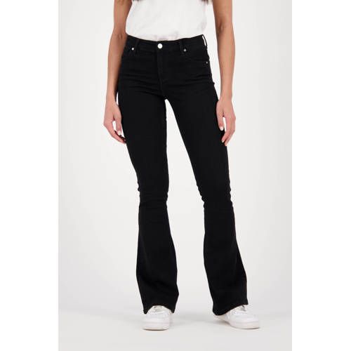 Raizzed regular waist flared jeans black denim