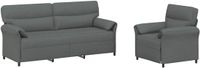 vidaXL Canapé 2 places Gris foncé Tissu