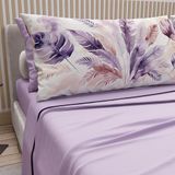 PETTI Artigiani Italiani - Beddengoed voor tweepersoonsbed, katoen met kussenslopen met digitale print, laken voor tweepersoonsbed, maxi, palmpaars, 100% Made in Italy