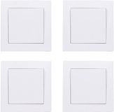 Benson Wandcontactdoos - 4x - schakelaar - inbouw - wit - 80 x 80 mm - 250V AC/10A