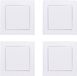 Benson Wandcontactdoos - 4x - schakelaar - inbouw - wit - 80 x 80 mm - 250V AC/10A