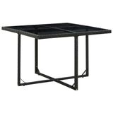 vidaXL 9-delige Tuinset met Kussens Poly Rattan Zwart